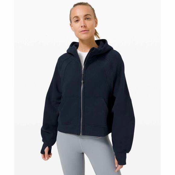 Lululemon Tops - Lululemon Scuba Oversized Full Zip True Navy Blue Sweatshirt